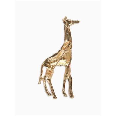Брошь «Жираф», цветная в золоте