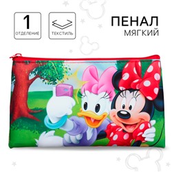 Пенал мягкий, 1 отделение, 105×195 мм, «Минни Маус»