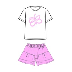 Комплект для девочки: футболка, шорты