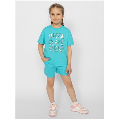 Шорты для девочки Cherubino CSKG 70374-40-372 Бирюзовый