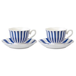 Набор кофейных пар в полоску Vintage Charm, 90 мл, 2 шт.