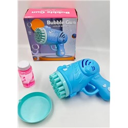 Пушка-генератор мыльных пузырей от батареек, синяя