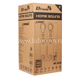 Колонка 08" (30-36 HOME SOUND) динамик 6шт/2х8"; 2х4"; 2х1.5" комплект 2 колонки ELTRONIC (красная)