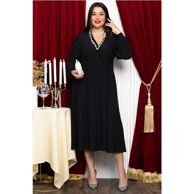 Платье трикотажное Эхо лета (черное) П14366-1М