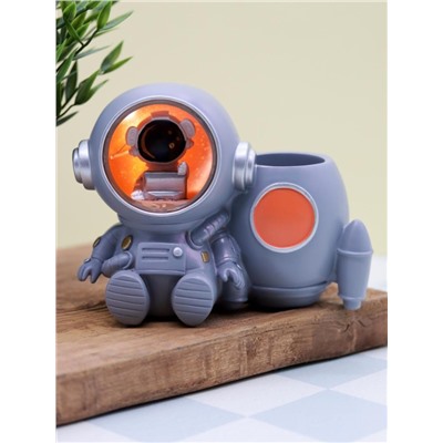 Ночник - подставка для канцелярских принадлежностей «Cosmo rocket», gray