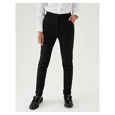 Girls' Skinny Leg Regular Fit School Trousers (2-18 Yrs)