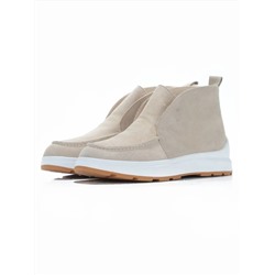 01-5280-10 LT. BEIGE Ботинки демисезонные женские (натуральная замша, байка)