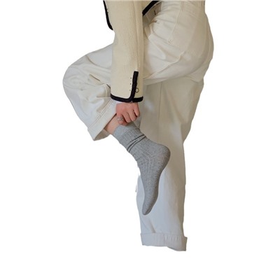 Brand Japanese small design knee socks for men and women, English, A-line, with embroidery, mid-length, Korean style