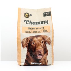 Сухой корм Chammy для собак крупных пород, мясное ассорти, 12 кг