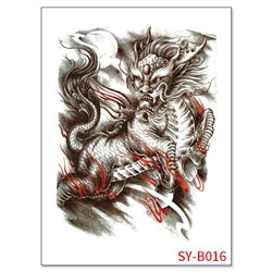 TTSY-B016 Временная татуировка Дракон, 21х15см