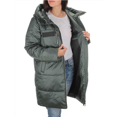 S21121 GRAY/GREEN Куртка зимняя женская (150 гр. холлофайбера)