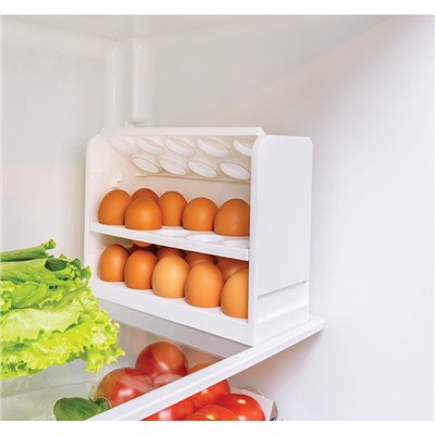 Контейнер для яиц IDEA, 30 ячеек, 25×10×19.5 см, полистирол, белый