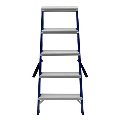 Стремянка двусторонняя 5 ступеней, стальная, Сибртех