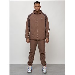 Спортивный костюм мужской модный коричневого цвета 15006K