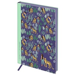 Записная книжка А5 80л. ЛАЙТ, кожзам, Greenwich Line "Vision. Lovely leopard", тон. блок в точку, цв