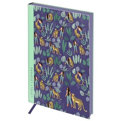 Записная книжка А5 80л. ЛАЙТ, кожзам, Greenwich Line "Vision. Lovely leopard", тон. блок в точку, цв