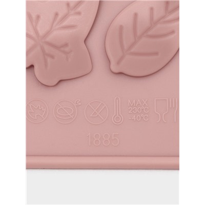 Форма для конфет и шоколада Доляна «Листики», силикон, 21.2×11.5 см, 24 ячейки, розовая