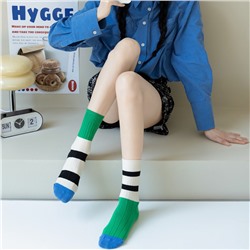 Asymmetrical trend brand cotton knee socks for men and women, 2023, mid-length