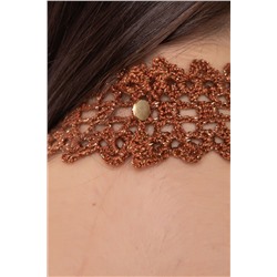 Комплект чокер + браслет широкий (терракот) А10