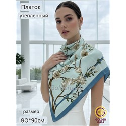 Платок утепленный Сакура цвет 3040/10 (бирюзово-голубой)