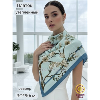 Платок утепленный Сакура цвет 3040/10 (бирюзово-голубой)