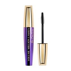 2 L'Oreal. Тушь д/ресниц VOLUME MILLION LASHES SO COUTURE  Экстрачерная (фиолет-золотой флакон)