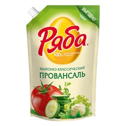 Майонез "Классический Провансаль" 1000гр пакет ТМ Ряба 1/12