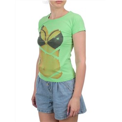 A1905106 GREEN Футболка женская (95 % хлопок, 5% спандекс)