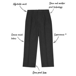 Boys' Regular Leg Plus Fit School Trousers (2-18 Yrs)