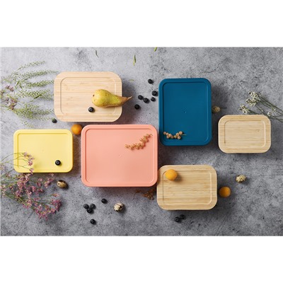 Контейнер для запекания и хранения Eco Store с крышкой из бамбука, 1520 мл