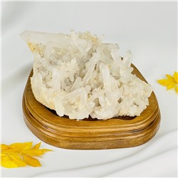 Радуга Самоцветов Друза Горного Хрусталя на подставке