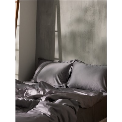 Простыня на резинке SL Home Tencel 200*200+30 см , цв. серый
