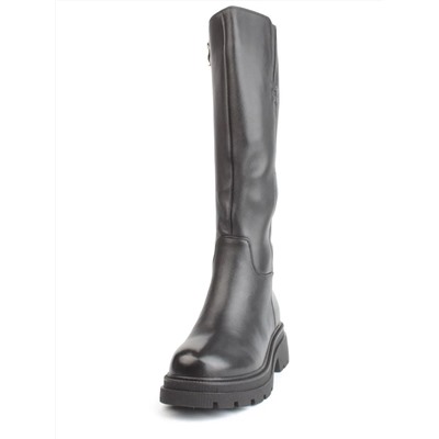 02-FK884-1M BLACK Сапоги зимние женские (натуральная кожа, байка, натуральный мех)