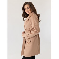 Пальто женское демисезонное 22970 (кэмел/ворсовая ткань)