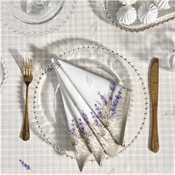 НАБОР САЛФЕТОК ИЗ 2-Х ШТ "ДУША ПРОВАНСА",40Х40СМ, 100% ХЛОПОК,БЕЖЕВЫЙ,ТВИЛ,