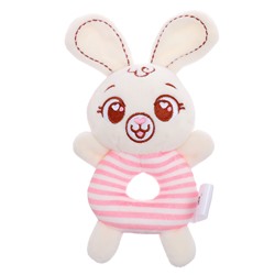 Развивающая погремушка Крошка Я «Заяц», цвет белый