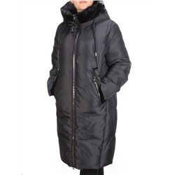 22607 BLACK Пальто зимнее женское SOFT FEATHERS (200 гр. био-пух)