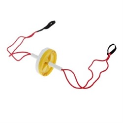 19023 Ролик гимнастический (2 колеса) с эспандерами возвратный (в сборе)