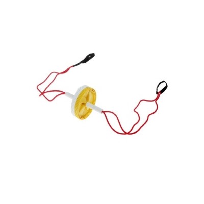 19023 Ролик гимнастический (2 колеса) с эспандерами возвратный (в сборе)