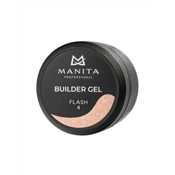 Manita Professional Гель моделирующий для ногтей с хлопьями юки / Builder Gel Flash №04, 15 мл
