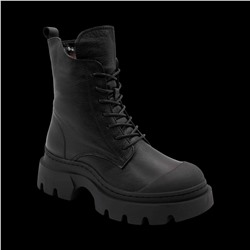 Ботинки из натуральной кожи на меху 6700-2 черные