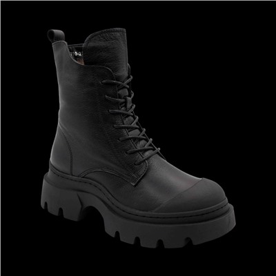 Ботинки из натуральной кожи на меху 6700-2 черные