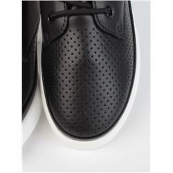 03-PDXL140-2 BLACK Полуботинки спортивные женские (натуральная кожа)