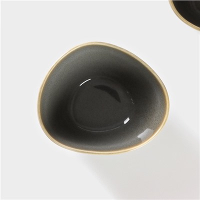 Набор салатников фарфоровых Magistro Fog, 2 предмета: 340 мл, серый