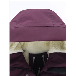 Парка зимняя женская с капюшоном бордового цвета 9538-1Bo