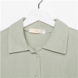 Пижама женская (рубашка и брюки) KAFTAN "Basic" размер 40-42, цвет зелёный