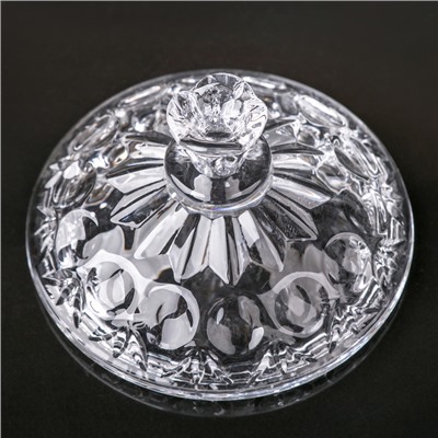 Сахарница «Круги», 250 мл, 10.5×10.5 см, с крышкой, стекло