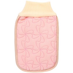 Мочалка - варежка для тела жёсткая "Premium - Lavita", цвет светло - розовый, 14*24см (ZIP пакет)