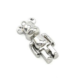 Подвеска Мишка 19*42мм, цв.серебристый