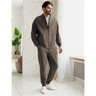 Бомбер из тонкого премиального футера с эластаном